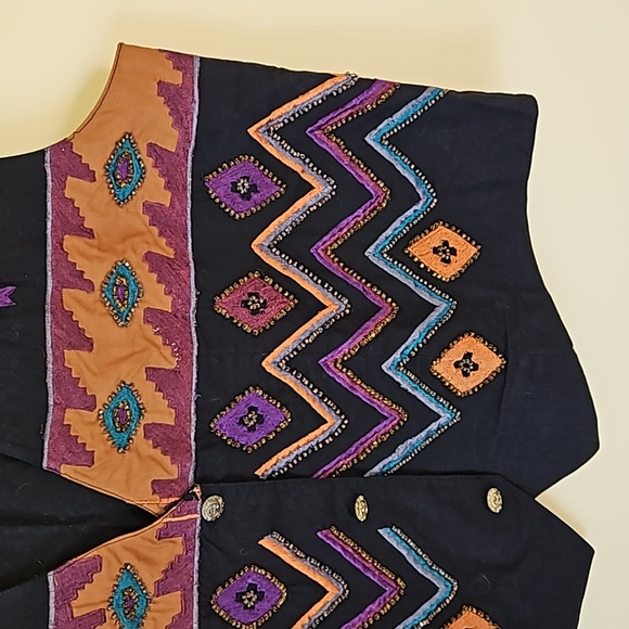 Highgate Ltd Embroidered and Beaded Waistcoat Vest - Picture 2 of 6